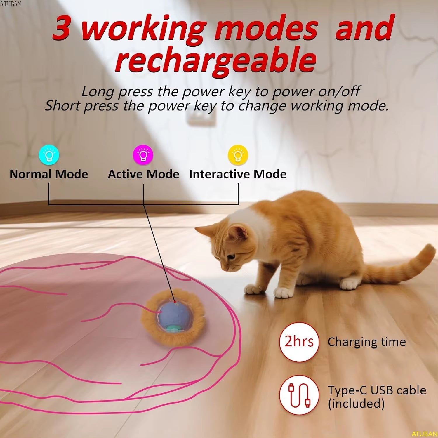 Electric Cat Toys,Hide and Seek Kitten Toy,Chirping&Motion Activated Interactive Cat Toy,Cats Hiding Cover Exercise Toy