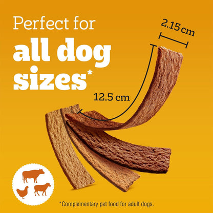 Schmackos Mega Pack 110/112 Strips Snacks, Dog Treat Multipack with Beef, Lamb and Poultry Flavours
