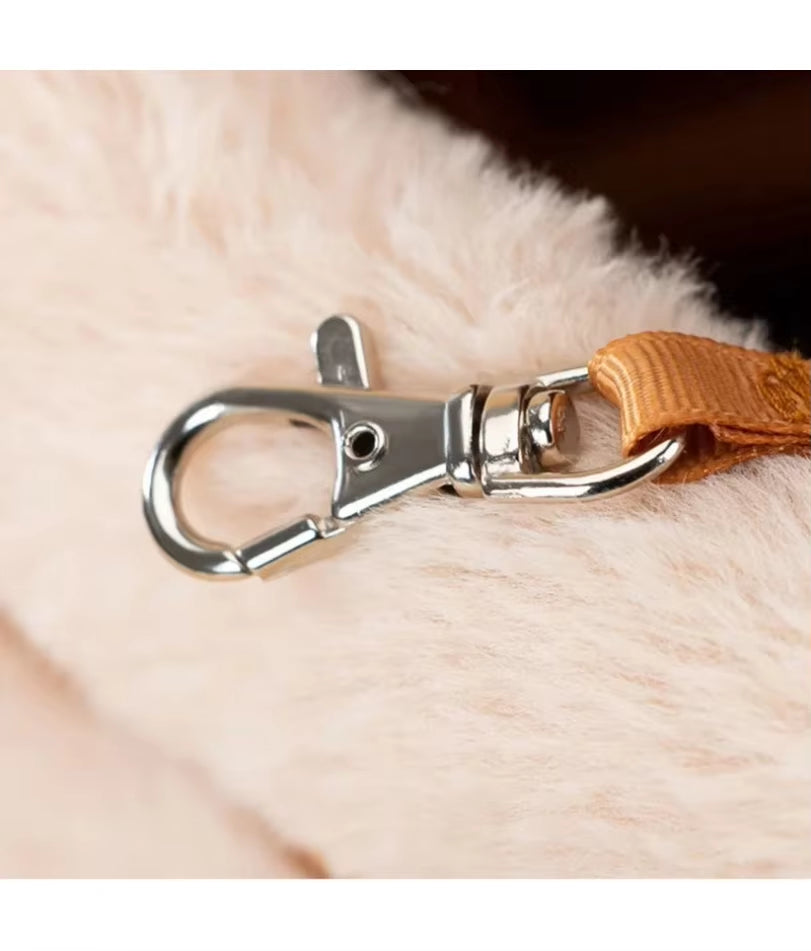 Furry Warm Cat Carrier Portable Pet Travel Bag Luxury Outdoor Handbag Car Seat Winter Cozy Nest for Puppy Kitten Transport