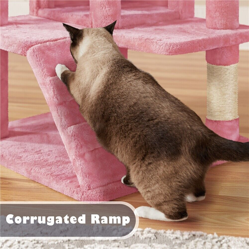 Cat Tree Cat Tower Cat Condo with Scratching Posts & Ladder for Cats Kittens