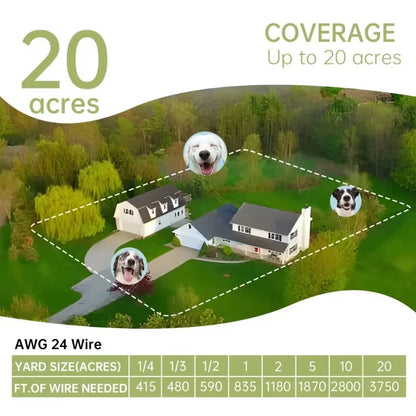 Invisible Wired Electric Dog Fence System Portable Pet Dog In-Ground Outdoor Fence Dog Training Shock Collar Electric Pet Fence