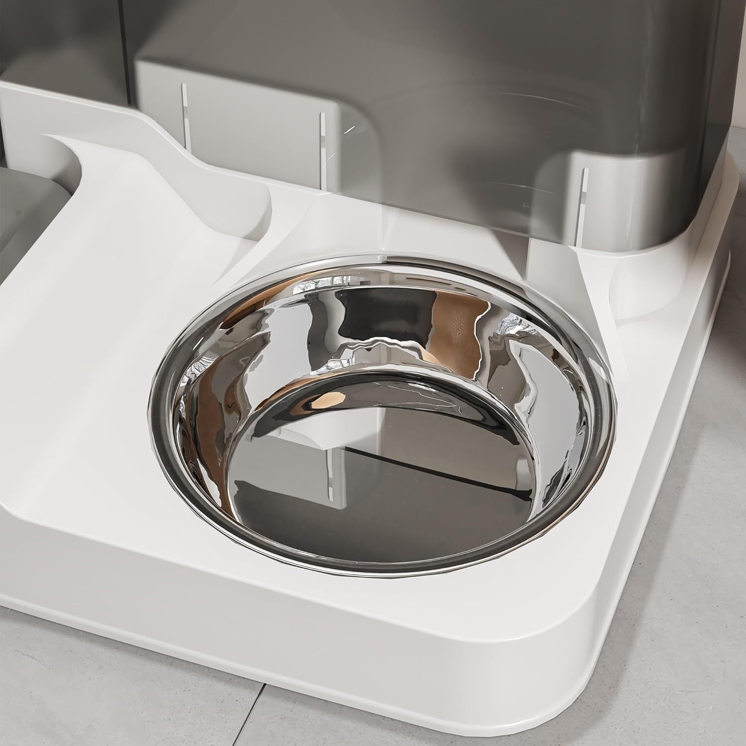 2 In1 Feeder Food Water Dispenser Bowl Automatic Dog Cat Bottle Pet Self Feeding