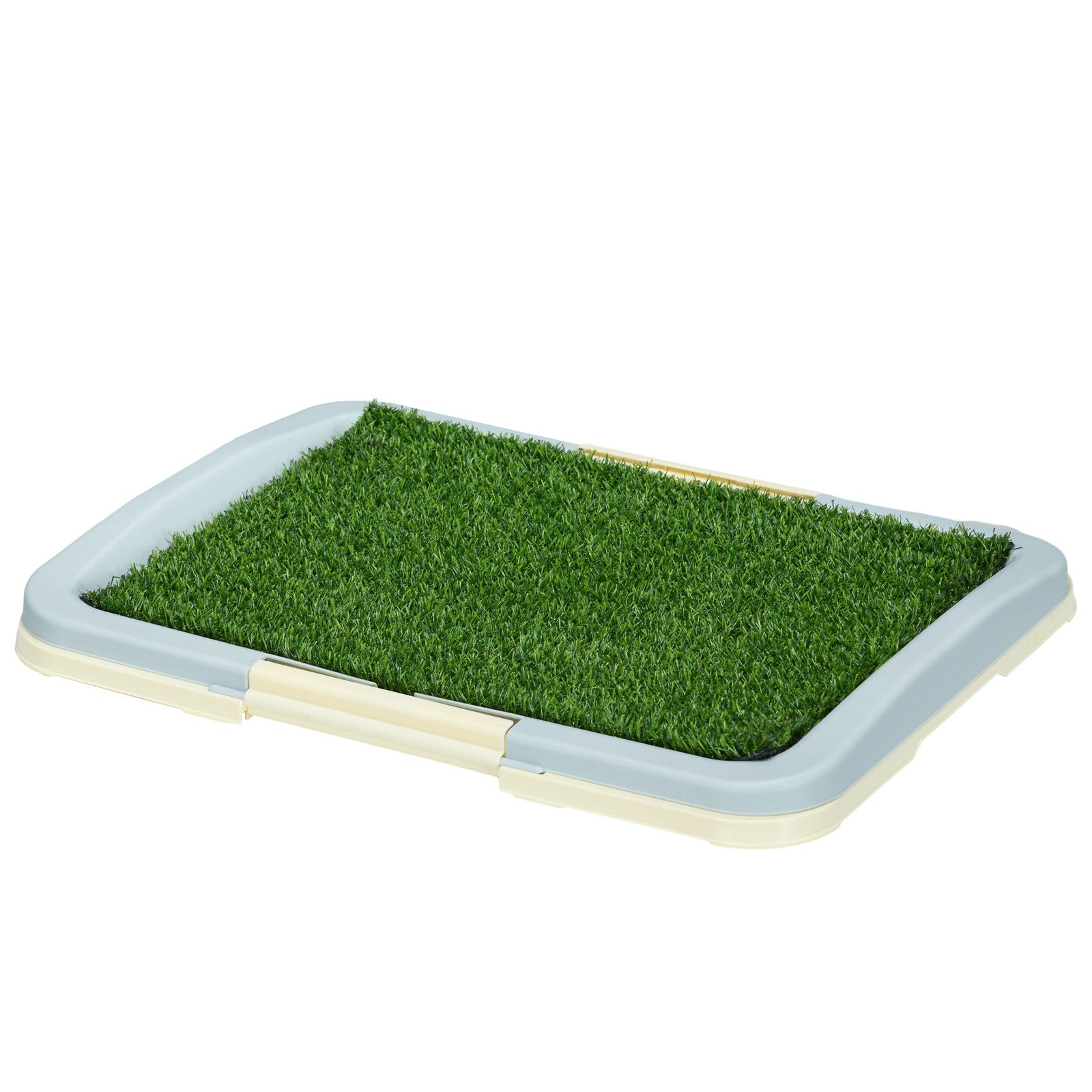 Pawhut Dog Toilet Indoor W/ Artificial Grass, Grid Panel, Tray, 63 X 48.5Cm