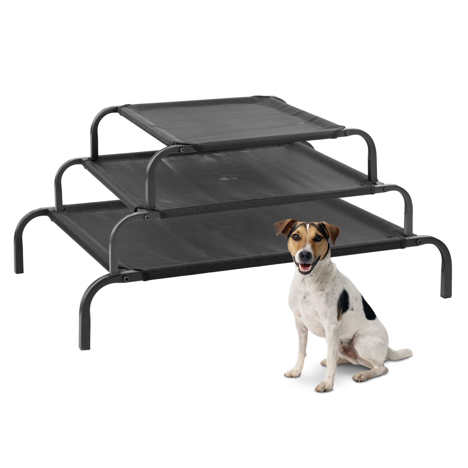 ELEVATED PET BED RAISED INDOOR OUTDOOR CAT DOG PORTABLE MESH COOL CAMPING COT