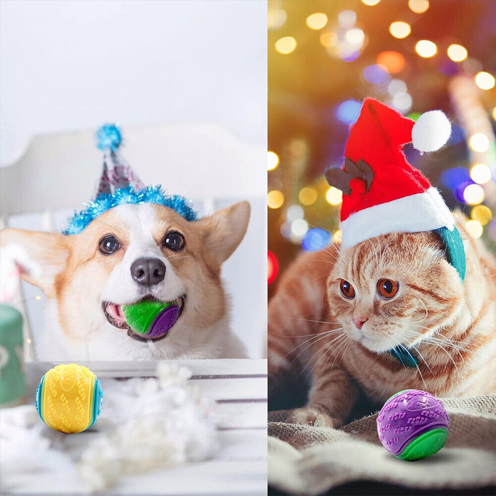 Scooby-Doo Durable Squeaky Set of 8 Dog Balls for Teeth Cleaning Interactive