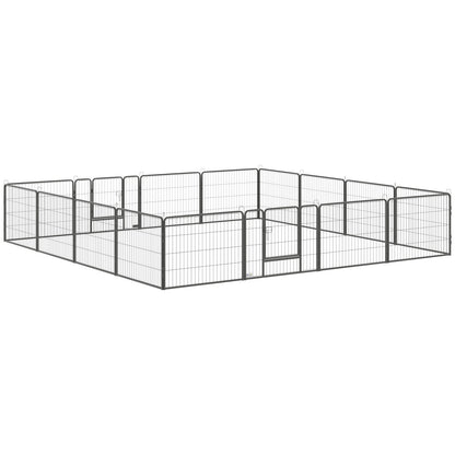 Pawhut 16 Panels Heavy Duty Puppy Play Pen for Small 60Hcm