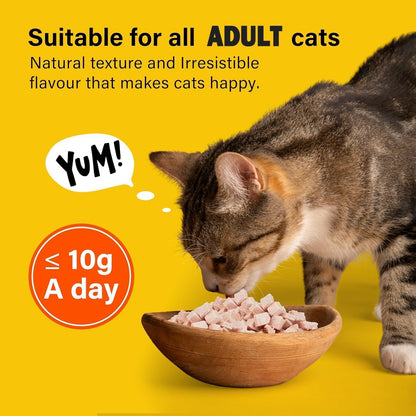 Freeze Dried Chicken Cat Treats 100% Natural Grain Free Fresh Chicken Dry Cat Treat Allergen-Free & Hypoallergenic Easy Digestion Nibbles for Cats 10 Bags X 10G