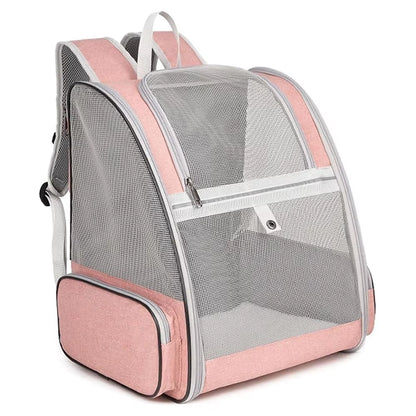 Portable Cat Bag Breathable Canvas Pet Backpack Cat Travel Bags for Cats and Puppy Foldable Pet Carrier