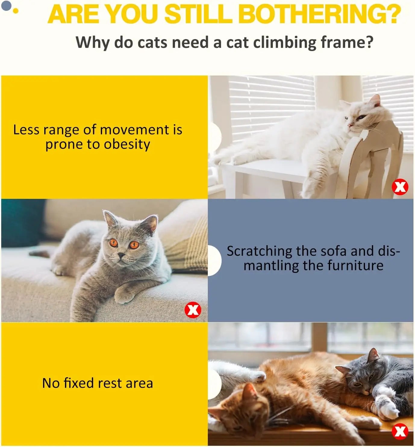 Cat Tree Cat Tower Cat Scratching Post for Indoor/Outdoor Cats, Cat Activity Centre 140Cm Cat Climbing Frame Tree Cat