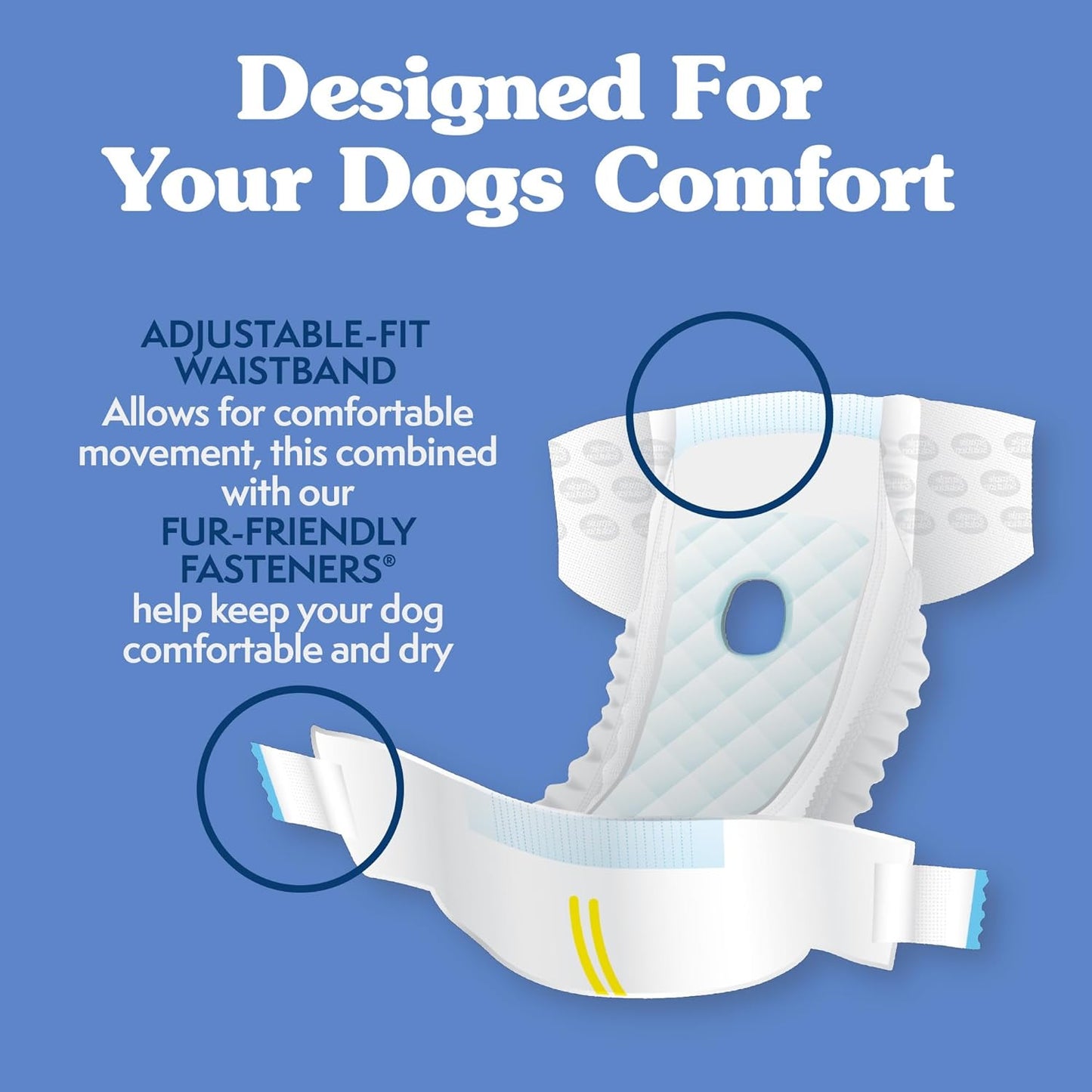 True Fit Disposable Dog Diapers for Female Dogs | Super Absorbent with Wetness Indicator | 30 Count, White, L/XL