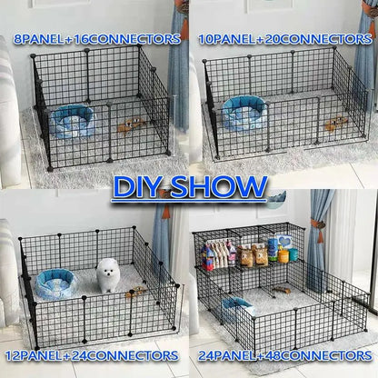 Pet Cat Cage DIY Indoor Large House Outdoor Large Cat House Villa Multi Door Window Folding Detachable Large Hous