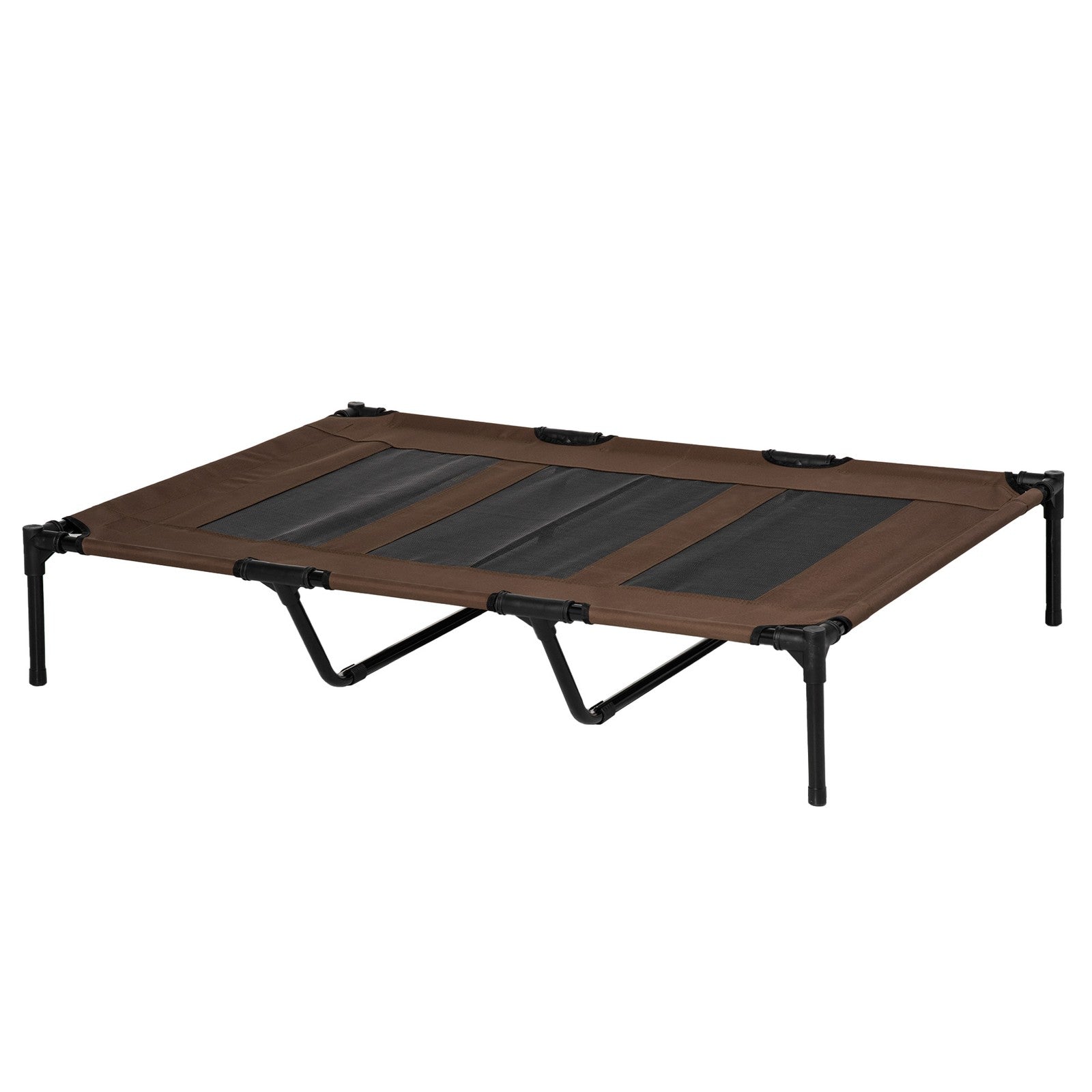 Cooling Elevated Dog Bed Portable Raised Pet Cot for Indoor & Outdoor, Brown